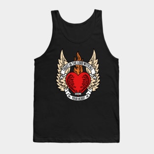 heart with wings that says trust in the lord with all your heart Tank Top